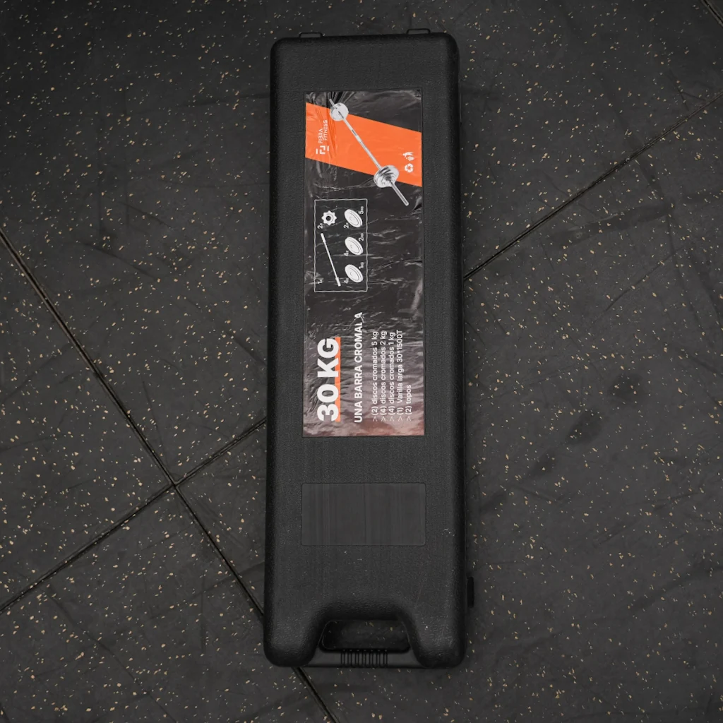 Set de barra cromada 30 kg